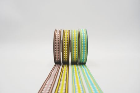 Earth tone color group of woven ribbons